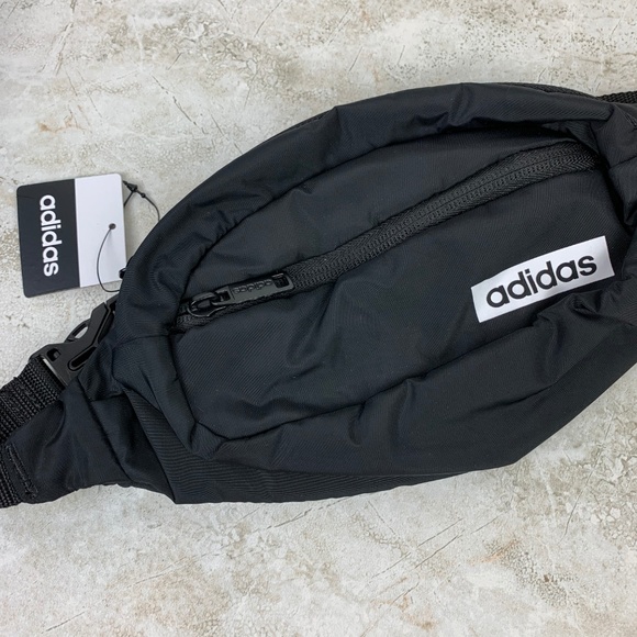 ADIDAS — Black & White Core Waist Travel Bag — NWT - Picture 5 of 8